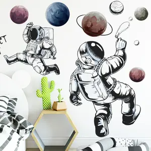 Children'S Room Astronaut Wall Sticker DIY Home Wall Decals Room Interior Creative Wallpaper Decor PVC Removable Stickers