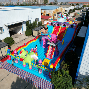 Château gonflable Douerfei <span class=keywords><strong>Dreamland</strong></span> Unicorn, prix de gros, écologique, avec plusieurs toboggans, combo pour aire de jeux extérieure pour enfants - Product Image 5