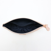 Pochette de maquillage en PVC personnalisée avec logo, étanche, pour femmes, avec fermeture éclair, pour voyage, trousse de toilette, rangement de produits de beauté