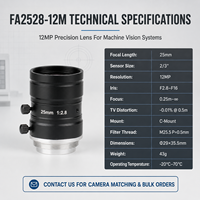 Lente de Visión Artificial de 2/3 Pulgadas y 12MP para Inspección de PCB AOI y Automatización de Fábrica