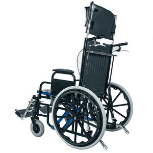 Silla de Ruedas reclinable manual para adultos, ligera, de aluminio, con respaldo alto, 28 pulgadas, precio de fábrica - Product Image 1