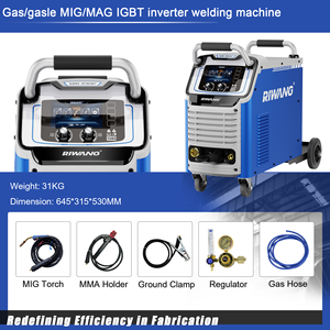 Riwang Portable MIG-230P Double Pulse Aluminium MIG/MAG/MMA/ARC, Conception Mobile Flexible, Garantie 1 An, MIG-230P Acier Inoxydable - Product Image 2