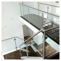 Prima Maßgefertigtes Edelstahl-Glas-Baluster-System, Sicheres Gehärtetes Glas-Geländer für Terrasse und Treppe