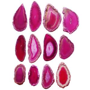 Collana con Pendente in Agata Naturale Asimmetrica, Fetta di Pietra Colorata Intagliata, con Scultura Paesaggistica e Lettere Incise, Gemma Grezza - Product Image 5