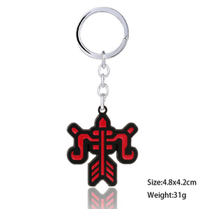 Porte-clés épée large de Monster Hunter <span class=keywords><strong>MHW</strong></span>, pendentif en métal de dessin animé de monstre, collier pour hommes, cadeaux - Product Image 4