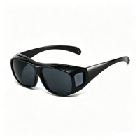Lunettes de soleil à porter par-dessus des lunettes de vue, protection UV400, monture en PC, unisexe, pour la conduite, la pêche, le cyclisme, les sports de plein air, lunettes de vision nocturne