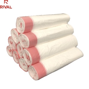 Phân Hủy Sinh Học Cao Nhà Bếp Thơm Dây Kéo Thùng Rác Túi Ldpe 13 Gallon Túi Rác Màu Trắng - Product Image 2