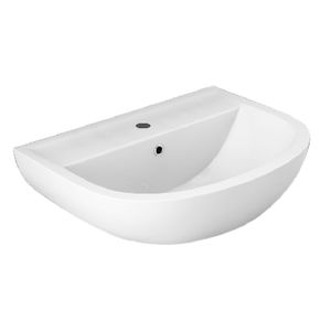 Lavabo Compacto Ninfea de 55 cm de Ancho con un Solo Orificio y Desbordamiento - Product Image 1