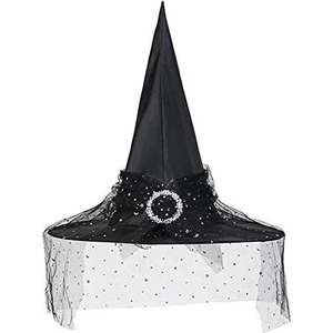 Sombrero de Bruja para Disfraces de Halloween, Accesorios de Decoración, Sombrero Puntiagudo de Ala Ancha, Espeluznante y Aterrador, Regalo de Halloween para Hombres, Mujeres y Niños - Product Image 5