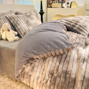 Lenzuola da letto, federe, copripiumino in peluche di peluche di coniglio <span class=keywords><strong>a</strong></span> pelo corto - Product Image 6