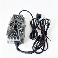 Chargeur LiFePO4 LNLEE 12V 100Ah avec ventilateur de refroidissement pour batterie 12V, adaptateur AC/DC pour camping-car, marine, solaire