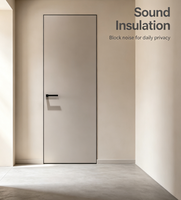Porte intérieure en aluminium et bois, insonorisée, anti-humidité, design nid d'abeille, pour salon