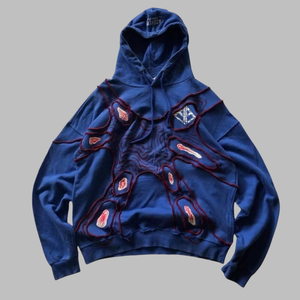 Felpe da Uomo Personalizzate <span class=keywords><strong>con</strong></span> Ricamo e Stampa, Giacche <span class=keywords><strong>con</strong></span> <span class=keywords><strong>Cappuccio</strong></span> a Maniche Lunghe, <span class=keywords><strong>Felpa</strong></span> <span class=keywords><strong>Basic</strong></span> Streetwear <span class=keywords><strong>con</strong></span> Patchwork Scuro, Resistente e Oversize - Product Image 3