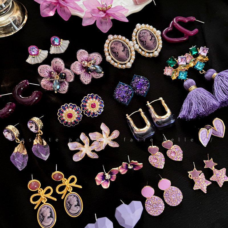 Very Luxury Purple Crystal Square Brand