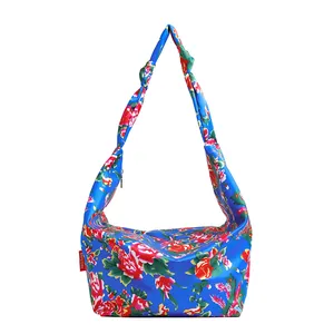 2024 в китайском стиле северо-восток большие цветы Hobo модные сумки винтажные женские сумки с принтом дорожные сумки через плечо