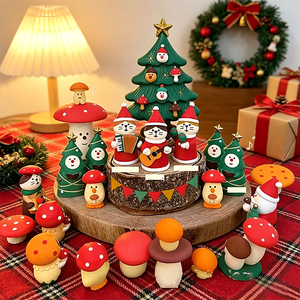 Figura <span class=keywords><strong>de</strong></span> Gato Navideño Kawaii, Adorno <span class=keywords><strong>de</strong></span> Resina para Árbol <span class=keywords><strong>de</strong></span> Navidad, Miniatura para Hogar u Oficina, Regalo Creativo para las Fiestas - Product Image 2