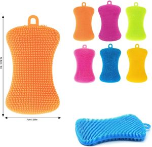 Éponges à vaisselle en silicone en gros, durables et sûres, éponges à récurer en silicone sèches, gadgets de cuisine polyvalents, brosse-éponge pour vaisselle - Product Image 2
