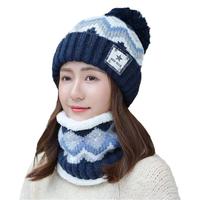 Set Topi dan Syal Rajut Termal Musim Dingin Premium One Piece, Bahan Plush Lembut, Desain Berkerudung Elastis, Pola Solid, Ukuran Dapat Disesuaikan