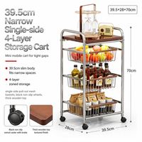 Chariot de rangement multifonctionnel à 4 niveaux en double maille, étanche, pour cuisine et épices – Offre Spéciale