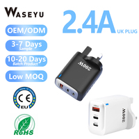 Chargeur mural USB C à charge rapide 3 ports PD QC 2.4A pour Xiaomi Samsung Ordinateur portable Tablette