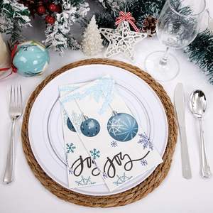 Serviettes <span class=keywords><strong>de</strong></span> <span class=keywords><strong>table</strong></span> <span class=keywords><strong>de</strong></span> Noël haut <span class=keywords><strong>de</strong></span> gamme jetables, serviettes en papier à motif <span class=keywords><strong>de</strong></span> boule <span class=keywords><strong>de</strong></span> Noël et <span class=keywords><strong>de</strong></span> branche <span class=keywords><strong>de</strong></span> pin, serviettes <span class=keywords><strong>de</strong></span> <span class=keywords><strong>table</strong></span> pour le dîner d'hiver, serviettes <span class=keywords><strong>de</strong></span> <span class=keywords><strong>table</strong></span> pour la fête <span class=keywords><strong>de</strong></span> Noël - Product Image 6