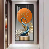 Décoration murale moderne pour salon, affiche géométrique abstraite, peinture sur porcelaine de cristal, tableau mural