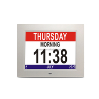 Horloge de table électronique moderne Shenzhen PROS 2026, très vendue, avec calendrier pour la démence, affichage de la température et rappel de médicaments