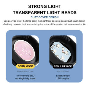 Светодиодная лампа AD16-22DS переменного тока 220 В 110 В 380 В постоянного тока 12 В 24 В индикатор сигнала общего устройства - Product Image 5