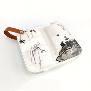 New Launch Chinoiserie Travel Portable Tea Set Case EVA Protective Bag for Tea Glass Ceramic <b>Bottle</b> Cups - Product Image 2