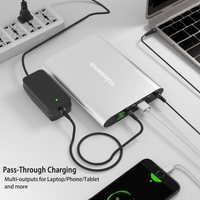 Chargeur universel batterie polymère bloc d'alimentation 2 USB 40000mah 12V sortie banques d'alimentation en aluminium pour appareil photo montre intelligente