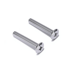 M6 <b>Flat</b> Head Phillips <b>Screws</b> Metric Carbon Steel Grade B Level 4.8 For Furniture And Communication Equipment - Product Image 1