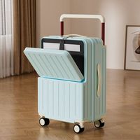 Maleta de Viaje Económica y Moderna con Ruedas Giratorias, Gran Capacidad, Diseño Personalizado con Apertura Frontal
