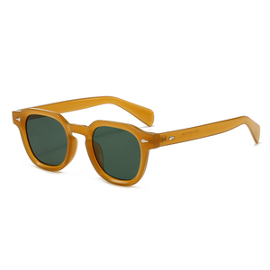 Gafas de Sol Redondas Estilo <span class=keywords><strong>Johnny</strong></span> Depp, Retro, con Lentes Transparentes Color Océano, Logotipo de Marca Personalizado, Protección UV400, Modelo 3974 - Product Image 5