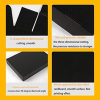 Boîte en carton ondulé noir personnalisée avec bande détachable, emballage plat pour expédition e-commerce, boîte cadeau