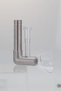 Aquapro Topverkochte Zilveren Metalen Olie-Schuimafzuiger <span class=keywords><strong>Aquarium</strong></span> Cilinder Inlaat/Uitlaat Filterleidingen Landschapsontwerp Vissen - Product Image 3