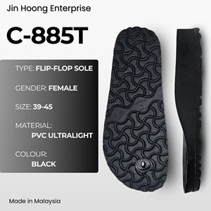 Sandalias de PVC Negras para Mujer Jin Hoong C-885T, Suela Ultraligera con Función Antideslizante Duradera, Diseño Ligero - Product Image 1