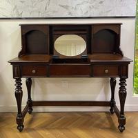 Ensemble de coiffeuse moderne en bois de séquoia américain écologique avec miroir et tabouret, meuble de chambre pour villa familiale