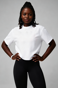 T-Shirt <span class=keywords><strong>bianca</strong></span> oversize da <span class=keywords><strong>donna</strong></span> in cotone 100% T-Shirt da <span class=keywords><strong>donna</strong></span> in cotone a forma larga da <span class=keywords><strong>donna</strong></span> - Product Image 2