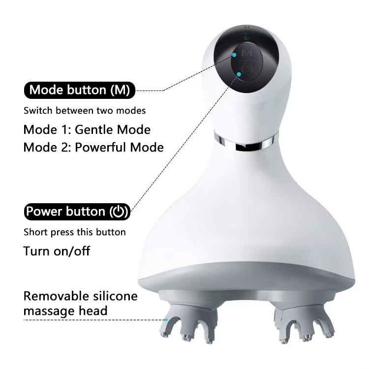 ORANGLES 2025 New Electric Scalp Massager Comb | Waterproof Portable Hair Growth Device with Vibration Therapy | Meridian Head Massager – orangles Kuwait - angled perspective - presenting advantages - Image 4 of 6 | fits any environment | Purchase 2025 New Electric Scalp Massager Comb | Waterproof Portable Hair Growth Device with Vibration Therapy | Meridian Head Massager – orangles Kuwait Michigan | Free Shipping ORANGLES