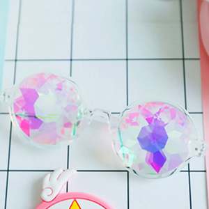 Gafas de Sol Personalizadas con Logotipo, Gafas de Fiesta Redondas con Lentes Prismáticas Psicodélicas, Gafas de Sol Caleidoscopio para Hombre y Mujer - Product Image 6