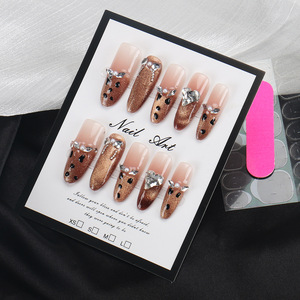 <span class=keywords><strong>Faux</strong></span> <span class=keywords><strong>Ongles</strong></span> de Luxe Multicolores Effet Œil de Chat à Pression, Couverture Complète en ABS, 10 Pièces, Collection <span class=keywords><strong>Automne</strong></span>-Hiver, Effet Illuminateur - Product Image 4