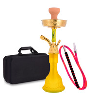 Ensemble de chicha arabe égyptienne avec verre givré, design minimaliste de luxe léger, sac inclus, tube unique
