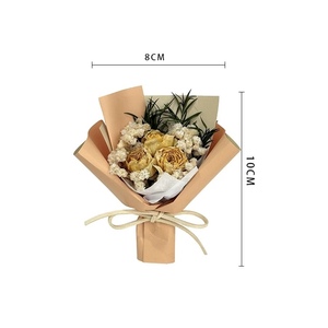 ของขวัญวันวาเลนไทน์ วันแม่ วันแต่งงาน วันคริสต์มาส วันอีสเตอร์ วันรับปริญญา ช่อดอกไม้ขนาดเล็ก ที่หนีบปรับอากาศในรถยนต์ กลิ่นกุหลาบแห้ง - Product Image 4