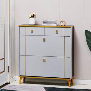 Meuble à chaussures Wanjulai 120 mm de hauteur, rangement gain de place, étagère d'entrée pour baskets, bottes et talons hauts - Product Image 2