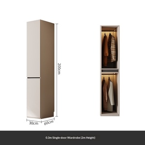 Segmented Handless ENF Grade European <strong>Pine</strong> Board Modern Minimal 18mm Thickened Large <strong>Wardrobe</strong> for Bedroom Home Use - Product Image 4