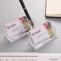 Porte-cartes de visite en acrylique personnalisés en gros, disponibles en différentes tailles, adaptés pour la création de menus, cartes de visite et brochures