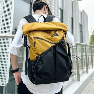 Large Capacity <b>Waterproof</b> <b>Backpack</b> 20 Inches Adjustable Straps For Travel Hiking Outdoor Unisex Splicing Design - Product Image 2