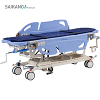 Chariot de transport médical manuel multifonction SKB041-6 lit d'hôpital ajusté en usine Design moderne Matériau métallique durable