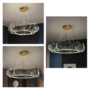 Bắc Âu phòng khách thích hợp cho phòng khách biệt thự trang trí pha lê Đèn chùm trần cao khách sạn biệt thự đèn chùm đèn trần - Product Image 3