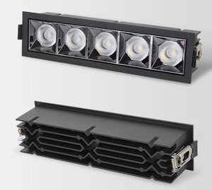 Modern 600*600MM Recessed LED <strong>Grille</strong> <strong>Light</strong> Square Aluminum Panel Fixture with 3*20W 4*20W <strong>T8</strong> LED Lamp for Warehouse Lighting - Product Image 3